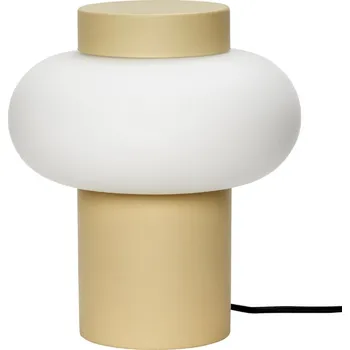 Lampička Bílo-béžová kovová stolní lampa Hübsch Camp