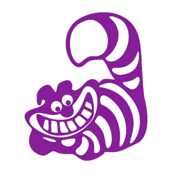 Samolepící dekorace Kočka 043 levá s úsměvem (14 - fialová) SAMOLEPKA NA AUTO, NÁLEPKA, FÓLIE, POLEP, TUNING, VLASTNÍ TEXT, TISK, AUTOSAMOLEPKY.cz, POLEPY, OBRÁZEK, LOGO, 3D STICKERS