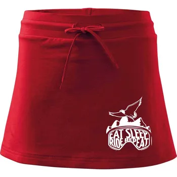 Dámská sukně Eat sleep ride repeat - hory - Sportovní sukně - two in one - L ( Červená )