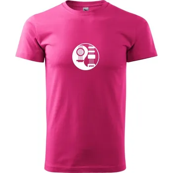 Pánská móda Kytary jin jang - Klasické pánské triko vyšší gramáže - 2XL ( Purpurová )
