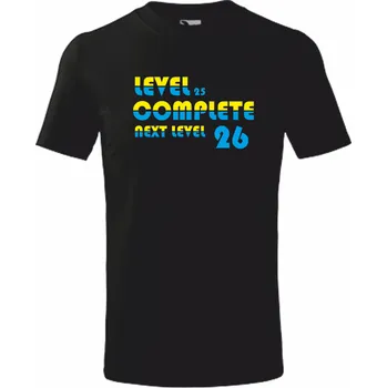 ON-DESIGN Tričko pánské/dětské LEVEL COMPLETE Velikost: 158 cm/12 let, Barva: černá