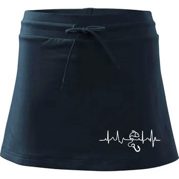 Dámská sukně Ekg rybaření - Sportovní sukně - two in one - M ( Námořní modrá (velmi tmavá - téměř černá) )