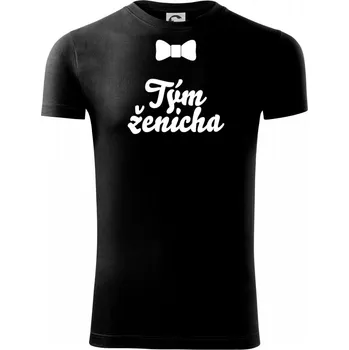 Pánské tričko Rozlučka motýlek - tým ženicha - Viper FIT - Pánské zůžené tričko - XL ( Černá )