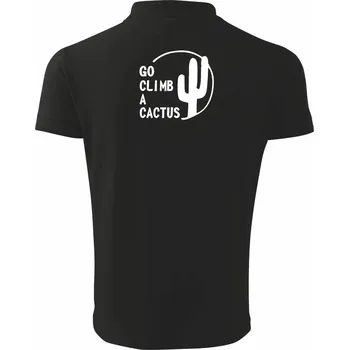Pánská košile Go climb a cactus - Polokošile pánská Pique Polo 203 - 2XL ( Černá )