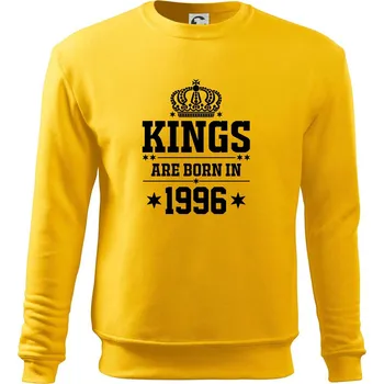 Pánská mikina Kings are born in 1996 - Mikina Essential pánská - 3XL ( Žlutá )