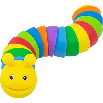 Figurka Fidget housenka antistresová klik klak 17 cm Barva: Žlutá