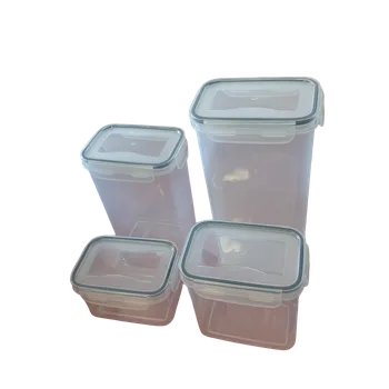 Dóza na potraviny Sada vzduchotěsných dóz na potraviny s víčkem. Airlock. 4 kusy.