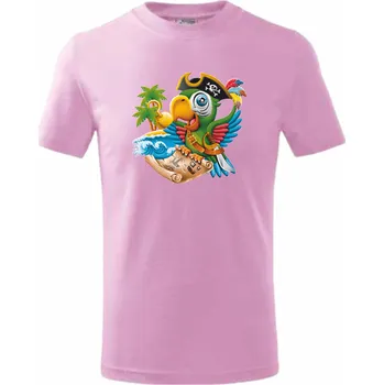 Chlapecké tričko ON-DESIGN Tričko dětské PAPOUŠEK Velikost: 122 cm/6 let, Barva: růžová