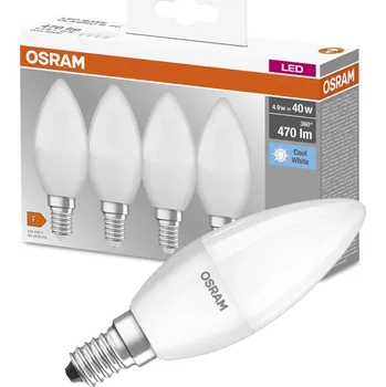 Žárovka 4PAK LED žárovka E14 B35 5,5W = 40W 470lm 4000K Neutral OSRAM Base