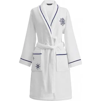 Dámský župan Soft Cotton Soft Cotton Dámský krátký župan MARINE LADY v dárkovém boxu, s výšivkou, ze 100% česané bavlny Soft Cotton Dámský krátký župan MARINE LADY L Tmavě modrá - 8698642057876