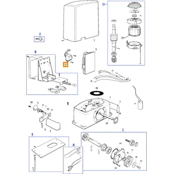 Pohon brány TRA-G.1025 náhradní transformátor pohonu brány Nice ROBO RO1000 a THOR1551