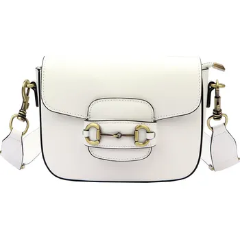 Kabelka Kožená kabelka Luka 20-095 bílá