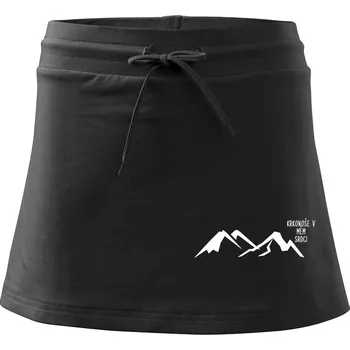 Dámská sukně Krkonoše v mém srdci - Sportovní sukně - two in one - M ( Černá )