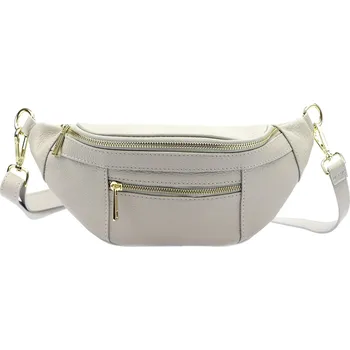 Ledvinka Dámská kožená ledvinka Luka 20-072 světle šedá