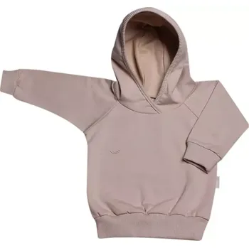 Kojenecká mikina z celoroční teplákoviny MKcool s kapucí MK2347 béžová 104 (Mikina kojenecká s kapucí)