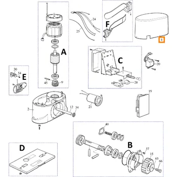 Pohon brány PPD1870A.4540 kryt pohonu Nice ROBO1000 i pohonu ROBO500