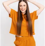 Dámská skořicová 3D crop mikina Velikost: XL