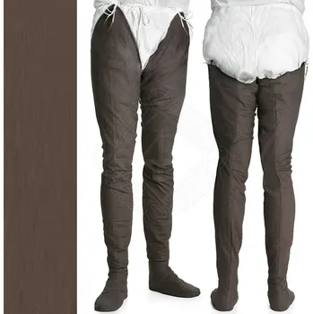 Karnevalový kostým Marshal Historical Látkové nohavice do brnění, 12. - 14. století., hnědá