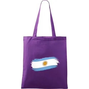 Nákupní taška Argentina vlajka okousaná - Taška bavlněná - 42 x 38 cm ( Fialová )