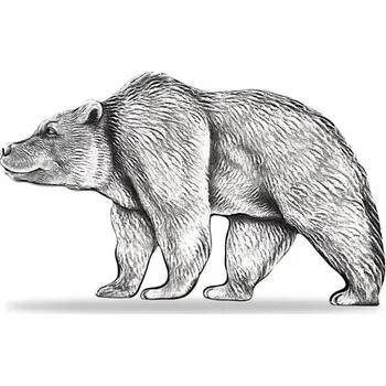 Sběratelství Bullion Exchanges Mince ve tvaru medvěda 1 Oz Stříbro