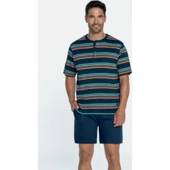Pánské pyžamo Soft Cotton GUASCH Pánské pyžamo ELISEO XL Tmavě modrá GUASCH Pánské pyžamo ELISEO XL Tmavě modrá - 8431204621692