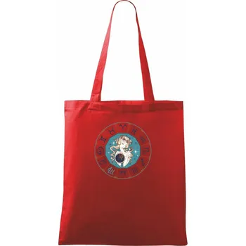 Nákupní taška Souhvězdí panna barevné - Taška bavlněná - 42 x 38 cm ( Červená )