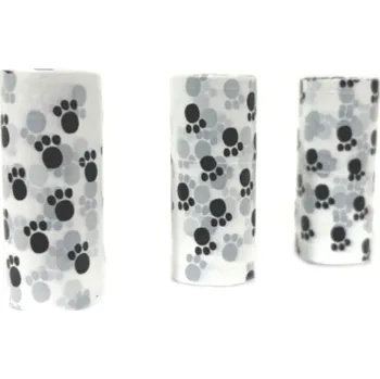 sáček na exkrement PETGIFT SÁČKY NA HOVÍNKA BÍLÁ TLAPKA 3x15 ks PG-212