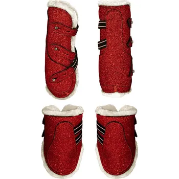 Koňské kamaše Blingyourhorse Sada kamaší SPARKLE RED Velikost: Pony