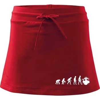 Dámské oblečení Evoluce bubeník - Sportovní sukně - two in one - XS ( Červená )