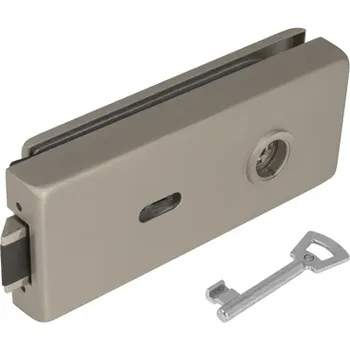 Dveřní kování TI - Zámek na skleněné dveře kování na sklo BB otvor 4021 NP - Nikl perla (142)