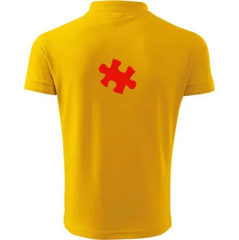 Pánská košile Láska puzzle - Polokošile pánská Pique Polo 203 - 3XL ( Žlutá )