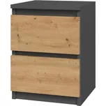 Noční stolek Malvína M2 antracit/dub artisan