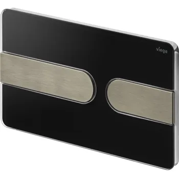 WC ovládací deska Prevista Viega 8613.1 VfS23 plast barva kartáčované ušlechtilé oceli/černá lesklá
