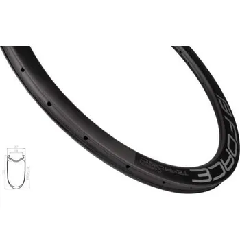 Force Karbon Disc 701995 silniční karbonový ráfek černý 50 mm 24 děr Ráfek na kolo Force Karbon Disc 701995 silniční karbonový ráfek černý 50 mm 24 děr