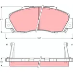 Sada brzdových destiček, kotoučová brzda TRW GDB995