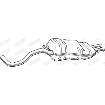 Zadní díl výfuku WALKER Zadní tlumič výfuku WA 21977
