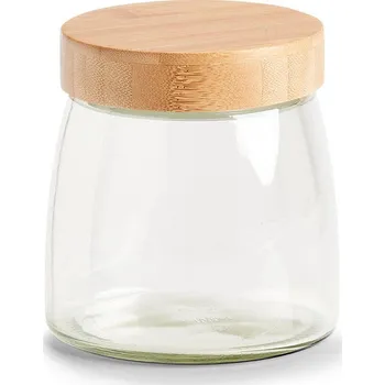 Keramický dřez Zeller Skleněná vzduchotěsná dóza s bambusovým víkem, 950 ml