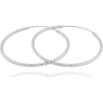 Náušnice Stříbrné náušnice kruhy broušené 30 mm STNAU1141F