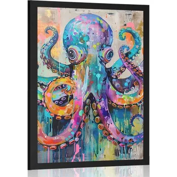 Plakát Dovido Plakát chobotnice s imitací malby