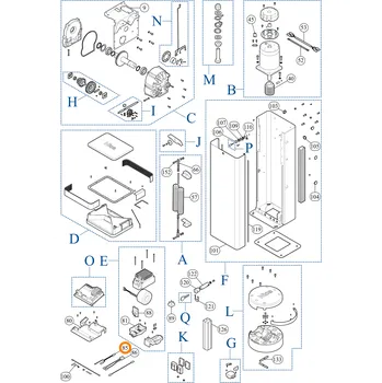 Pohon brány Nice CA2240.5320 zemnící kabel M/LBAR (R10)