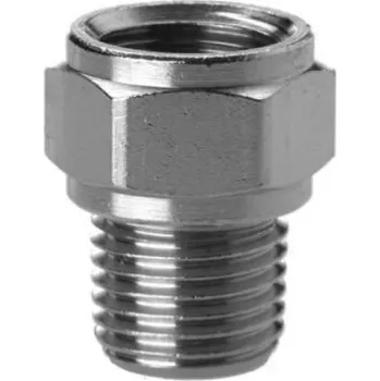 Fitinka Camozzi Redukce R1/8" vnější - G1/4" vnitřní, poniklovaná mosaz