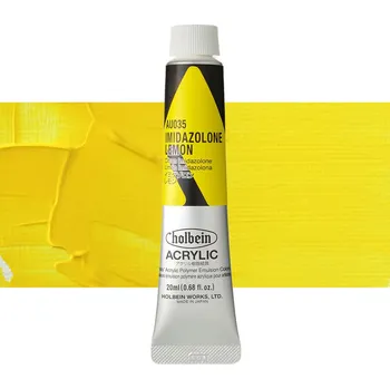 Vodová barva Akrylová barva Holbein Heavy Body - Imidazolone Lemon Balení: 20 ml