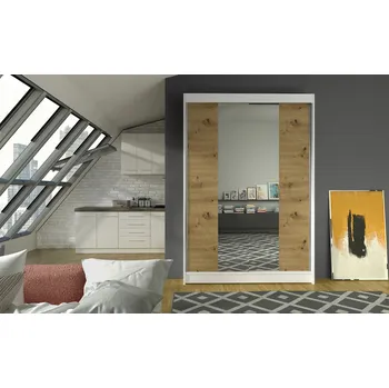 Šatní skříň Skříň Linora II 120 bílá/artisan