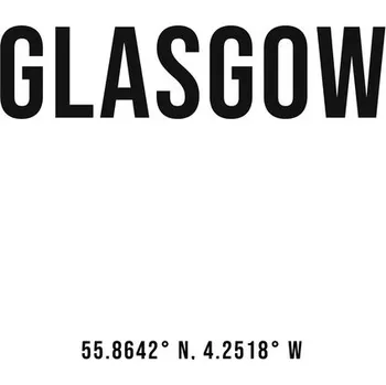 Plakát Plakát, Obraz - Glasgow simple coordinates, Finlay & Noa
