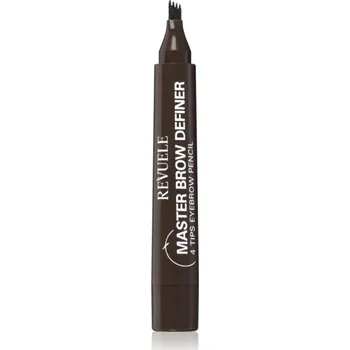 Tužka na obočí Revuele Master Brow Definer 4 Tips Eyebrow Pencil precizní tužka na obočí odstín Dark 2.2 ml