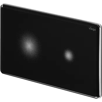 Splachovací tlačítko Viega Prevista ovládací deska Sklo / černá RAL9005 Visign for More 205s model 86251