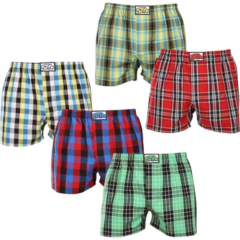 5PACK pánské trenky Styx klasická guma vícebarevné (5A102129) L Možnost vrácení zboží ZDARMA do 120 dnů!