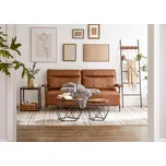 Sada 2 kulatých konferenčních stolků | Rustikálně hnědé a černé