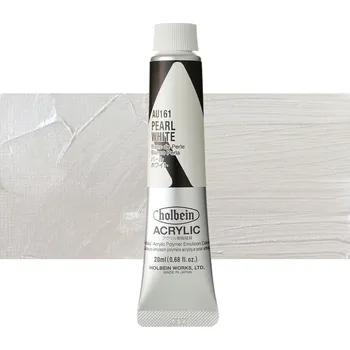 Vodová barva Akrylová barva Holbein Heavy Body - Pearl White Balení: 20 ml