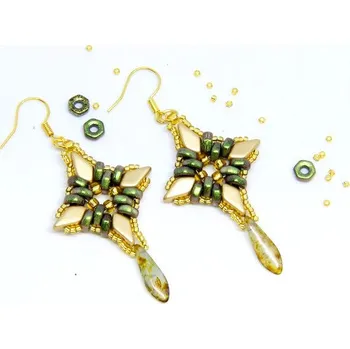 Korálek Náušnice Argyro č. 1247 - stavebnice